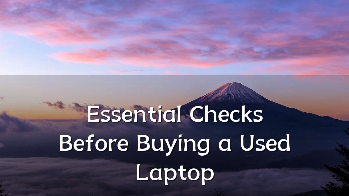 Essential Checks Before Buying a Used Laptop