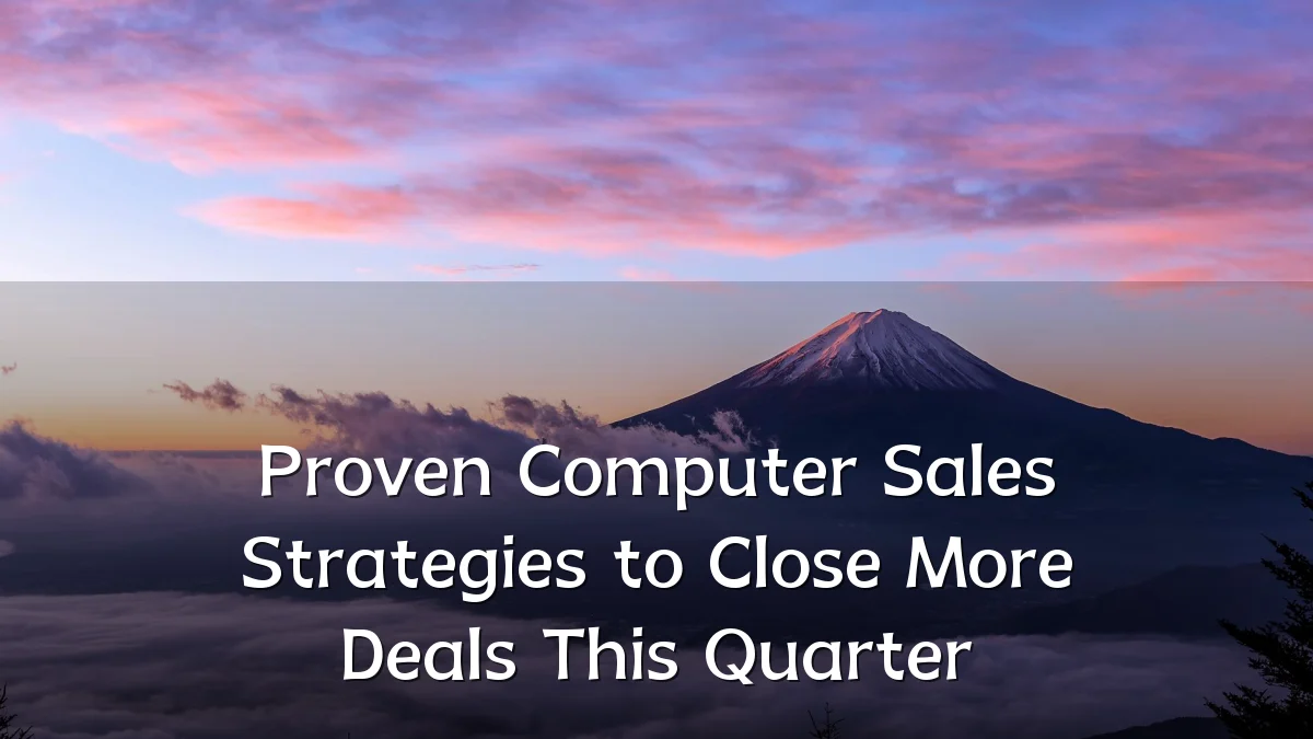 Proven Computer Sales Strategies to Close More Deals This Quarter